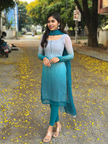 Teal ombre