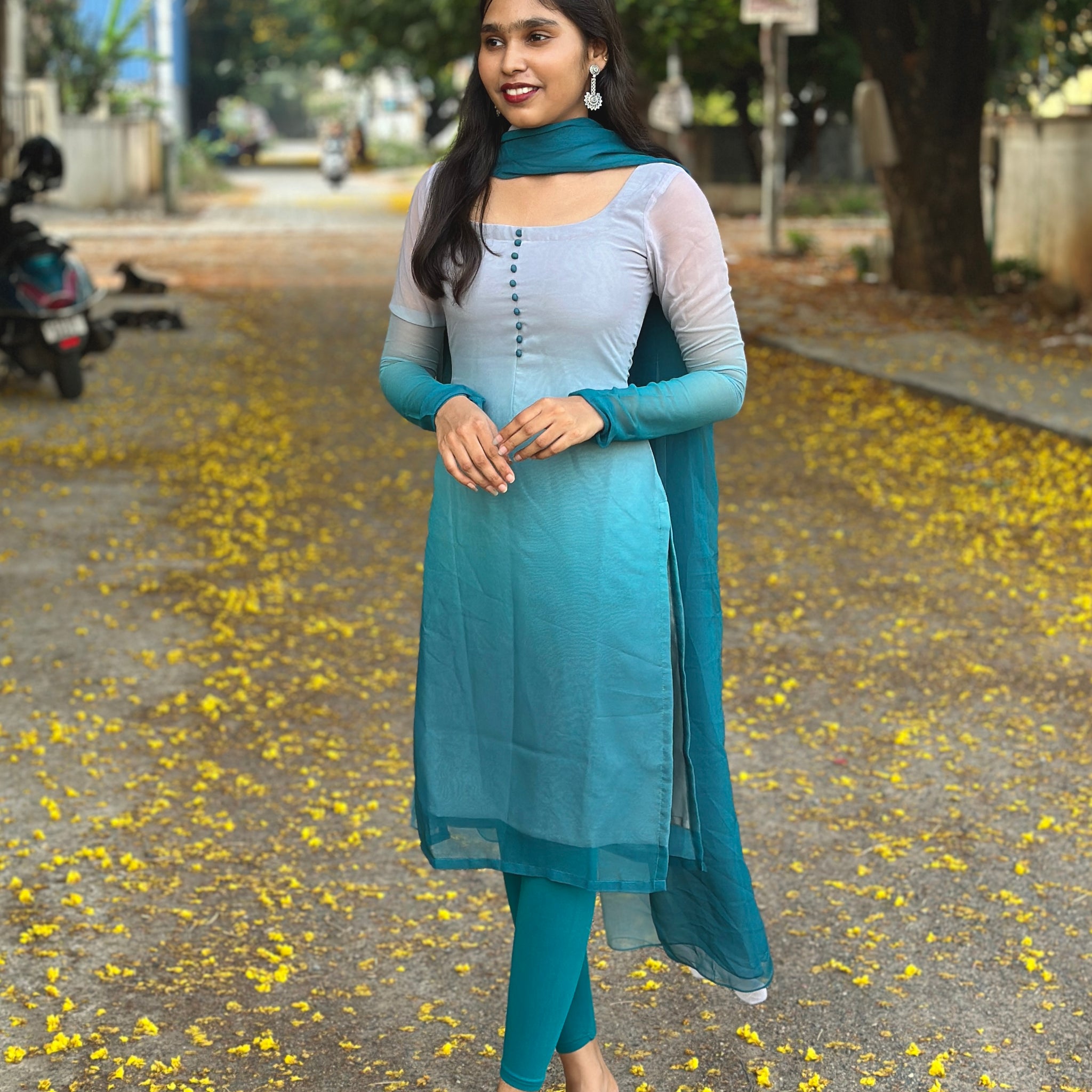 Teal ombre